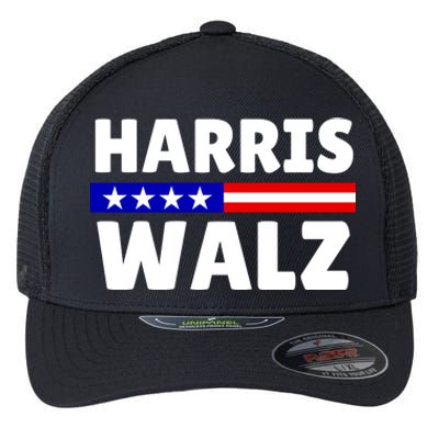 Harris Walz 2024 Election Logo Flexfit Unipanel Trucker Cap