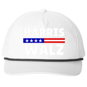 Harris Walz 2024 Election Logo Snapback Five-Panel Rope Hat