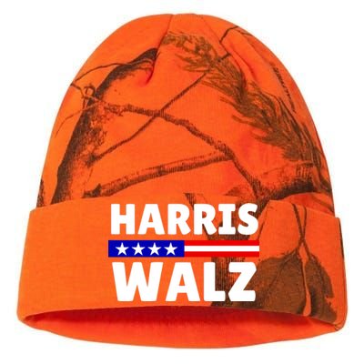 Harris Walz 2024 Election Logo Kati Licensed 12" Camo Beanie