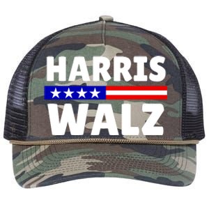 Harris Walz 2024 Election Logo Retro Rope Trucker Hat Cap