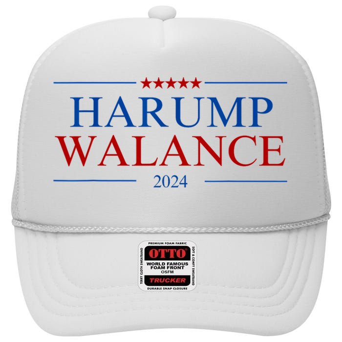 Harump Wallace 2024 High Crown Mesh Back Trucker Hat