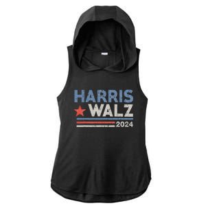 Harris Waltz 2024 Election Kamala Harris Tim Waltz Ladies PosiCharge Tri-Blend Wicking Draft Hoodie Tank