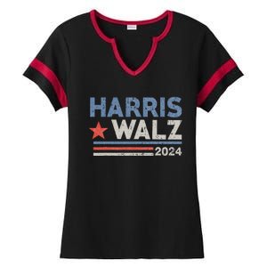 Harris Waltz 2024 Election Kamala Harris Tim Waltz Ladies Halftime Notch Neck Tee