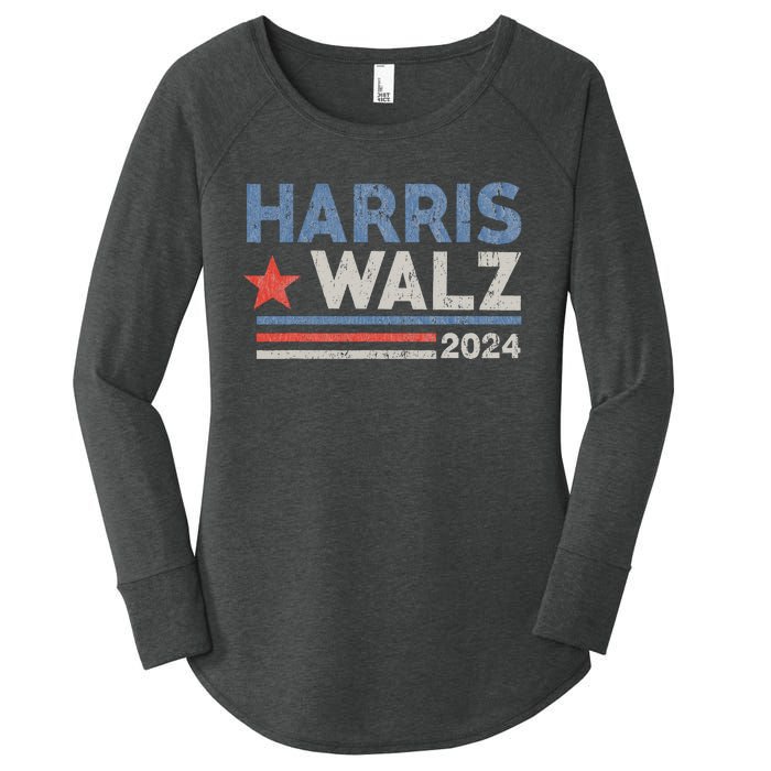 Harris Waltz 2024 Election Kamala Harris Tim Waltz Women's Perfect Tri Tunic Long Sleeve Shirt