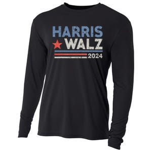 Harris Waltz 2024 Election Kamala Harris Tim Waltz Cooling Performance Long Sleeve Crew