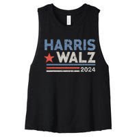 Harris Waltz 2024 Election Kamala Harris Tim Waltz Women's Racerback Cropped Tank