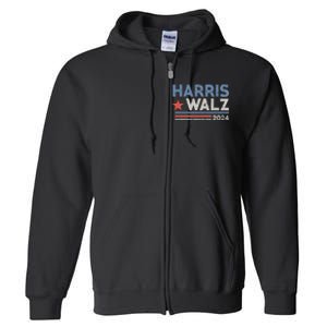 Harris Waltz 2024 Election Kamala Harris Tim Waltz Full Zip Hoodie