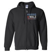 Harris Waltz 2024 Election Kamala Harris Tim Waltz Full Zip Hoodie