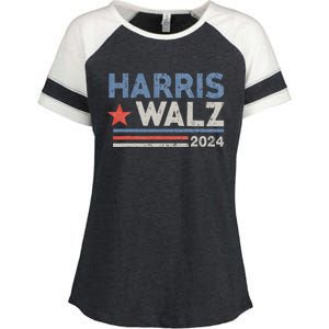 Harris Waltz 2024 Election Kamala Harris Tim Waltz Enza Ladies Jersey Colorblock Tee