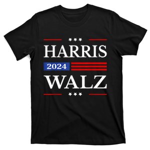 Harris Waltz 2024 Kamala Harris 2024 Tim Waltz 2024 Usa Flag T-Shirt