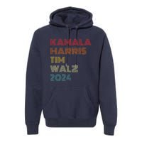 Harris Walz 2024 Kamala Harris Tim Walz Waltz Vintage Style Premium Hoodie