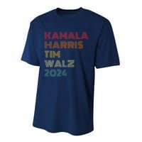 Harris Walz 2024 Kamala Harris Tim Walz Waltz Vintage Style Performance Sprint T-Shirt