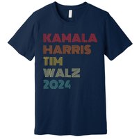 Harris Walz 2024 Kamala Harris Tim Walz Waltz Vintage Style Premium T-Shirt