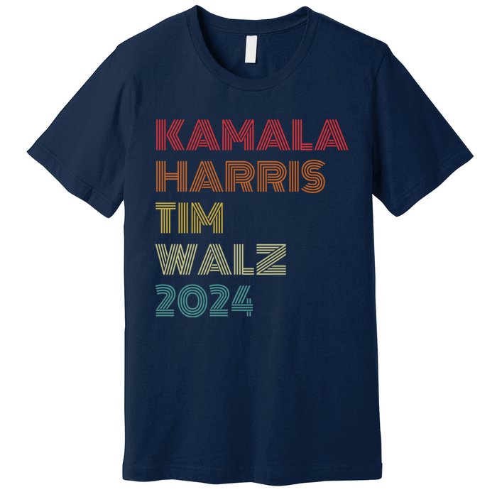 Harris Walz 2024 Kamala Harris Tim Walz Waltz Vintage Style Premium T-Shirt