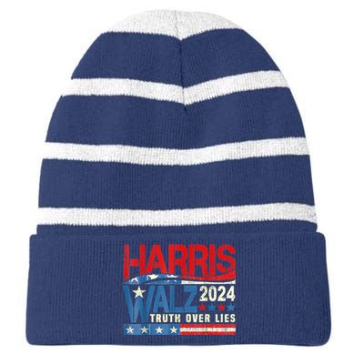 Harris Waltz 2024 Striped Beanie with Solid Band