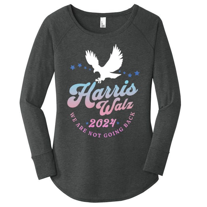 Harris Walz 2024 Election Vote Blue Kamala Walz 2024 Women's Perfect Tri Tunic Long Sleeve Shirt