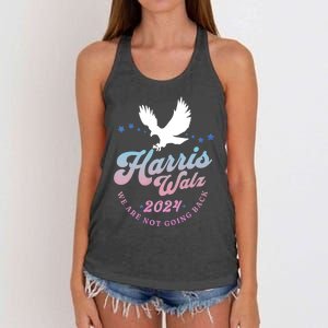 Harris Walz 2024 Election Vote Blue Kamala Walz 2024 Women's Knotted Racerback Tank