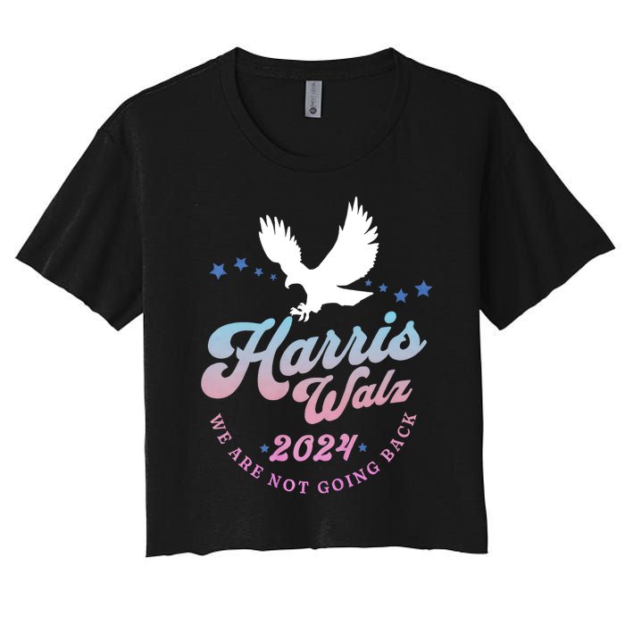 Harris Walz 2024 Election Vote Blue Kamala Walz 2024 Women's Crop Top Tee