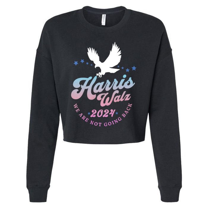 Harris Walz 2024 Election Vote Blue Kamala Walz 2024 Cropped Pullover Crew