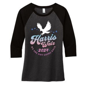 Harris Walz 2024 Election Vote Blue Kamala Walz 2024 Women's Tri-Blend 3/4-Sleeve Raglan Shirt