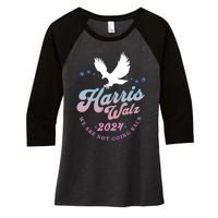 Harris Walz 2024 Election Vote Blue Kamala Walz 2024 Women's Tri-Blend 3/4-Sleeve Raglan Shirt