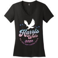 Harris Walz 2024 Election Vote Blue Kamala Walz 2024 Women's V-Neck T-Shirt