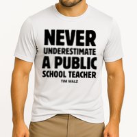 Harris Walz 2024 Never Underestimate A Public School Teacher Cooling Performance Crew T-Shirt