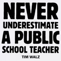 Harris Walz 2024 Never Underestimate A Public School Teacher Cooling Performance Crew T-Shirt