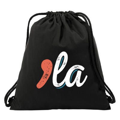 Harris Waltz 24 For A Brighter Tomorrow Vintage Comma La Drawstring Bag