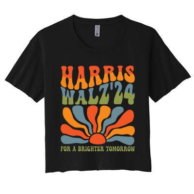 Harris Waltz 2024 Election Kamala Harris Tim Waltz 2024 Women's Crop Top Tee