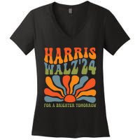 Harris Waltz 2024 Election Kamala Harris Tim Waltz 2024 Women's V-Neck T-Shirt