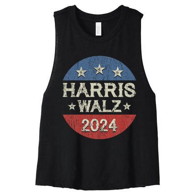 Harris Waltz 2024 Election Kamala Harris Tim Waltz 2024 Women's Racerback Cropped Tank