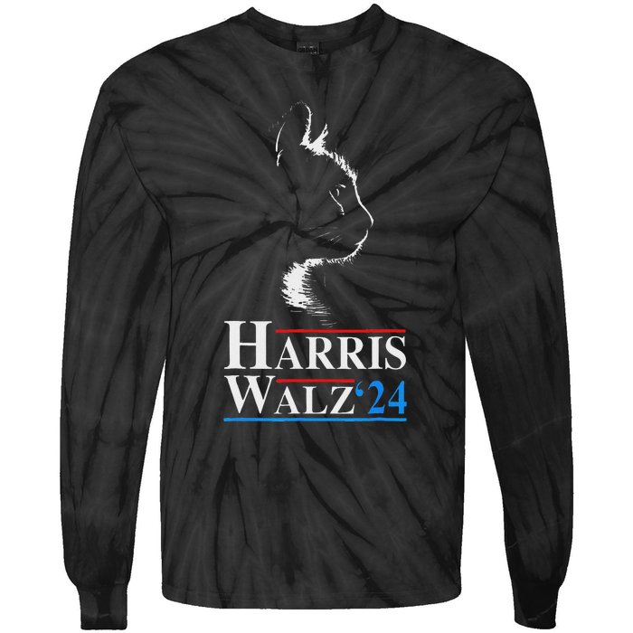 Harris Waltz 2024 Election Kamala Harris Tim Waltz 2024 Tie-Dye Long Sleeve Shirt