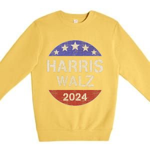 Harris Waltz 2024 Election Kamala Harris Tim Waltz 2024 Premium Crewneck Sweatshirt