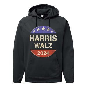 Harris Waltz 2024 Election Kamala Harris Tim Waltz 2024 Performance Fleece Hoodie