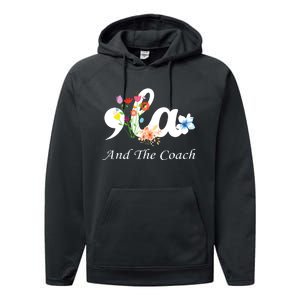 Harris Walz 2024 Comma La And The Coach Performance Fleece Hoodie