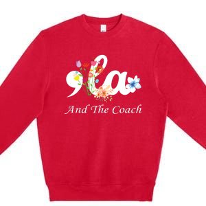 Harris Walz 2024 Comma La And The Coach Premium Crewneck Sweatshirt