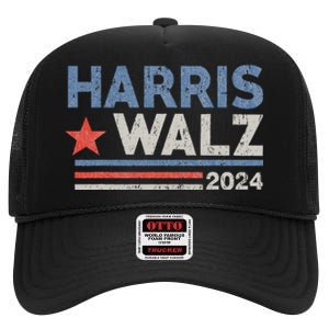 Harris Waltz 2024 Election Kamala Harris Tim Waltz 2024 High Crown Mesh Back Trucker Hat