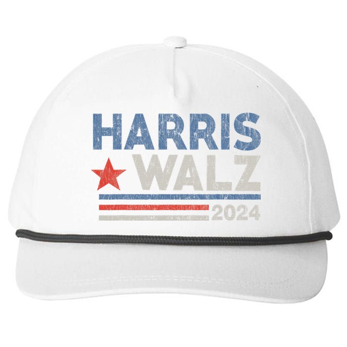 Harris Waltz 2024 Election Kamala Harris Tim Waltz 2024 Snapback Five-Panel Rope Hat