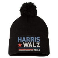 Harris Waltz 2024 Election Kamala Harris Tim Waltz 2024 Pom Pom 12in Knit Beanie