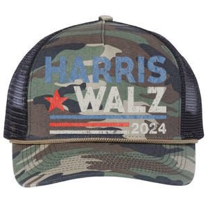 Harris Waltz 2024 Election Kamala Harris Tim Waltz 2024 Retro Rope Trucker Hat Cap