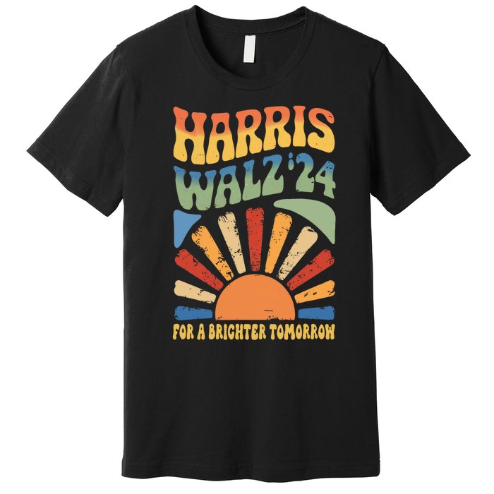 Harris Waltz 2024 For A Brighter Tomorrow Boho Aesthetic Premium T-Shirt