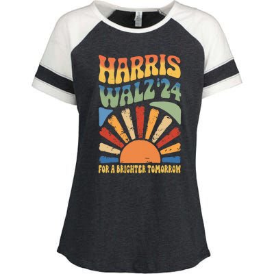 Harris Waltz 2024 For A Brighter Tomorrow Boho Aesthetic Enza Ladies Jersey Colorblock Tee