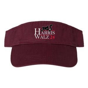 Harris Waltz 2024 Funny Cat Lady Kamala Harris Tim Waltz Valucap Bio-Washed Visor