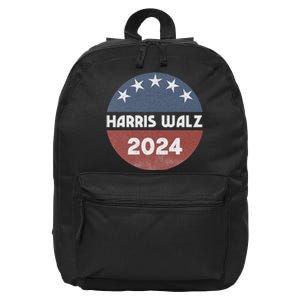 Harris Walz 2024 Kamala Harris 2024 Tim Walz 2024 Usa Flag 16 in Basic Backpack