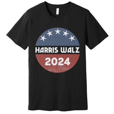 Harris Walz 2024 Kamala Harris 2024 Tim Walz 2024 Usa Flag Premium T-Shirt