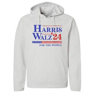 Harris Waltz 2024 For The People Cat Lady Kamala Harris Performance Fleece Hoodie