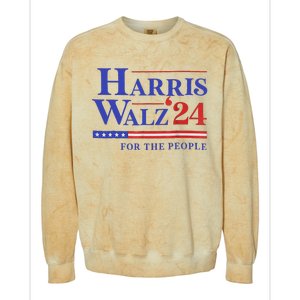 Harris Waltz 2024 For The People Cat Lady Kamala Harris Colorblast Crewneck Sweatshirt