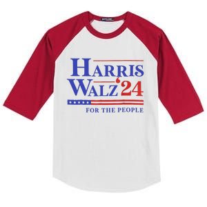 Harris Waltz 2024 For The People Cat Lady Kamala Harris Kids Colorblock Raglan Jersey