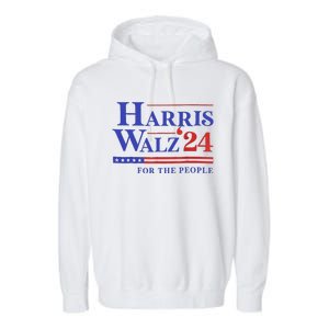 Harris Waltz 2024 For The People Cat Lady Kamala Harris Garment-Dyed Fleece Hoodie